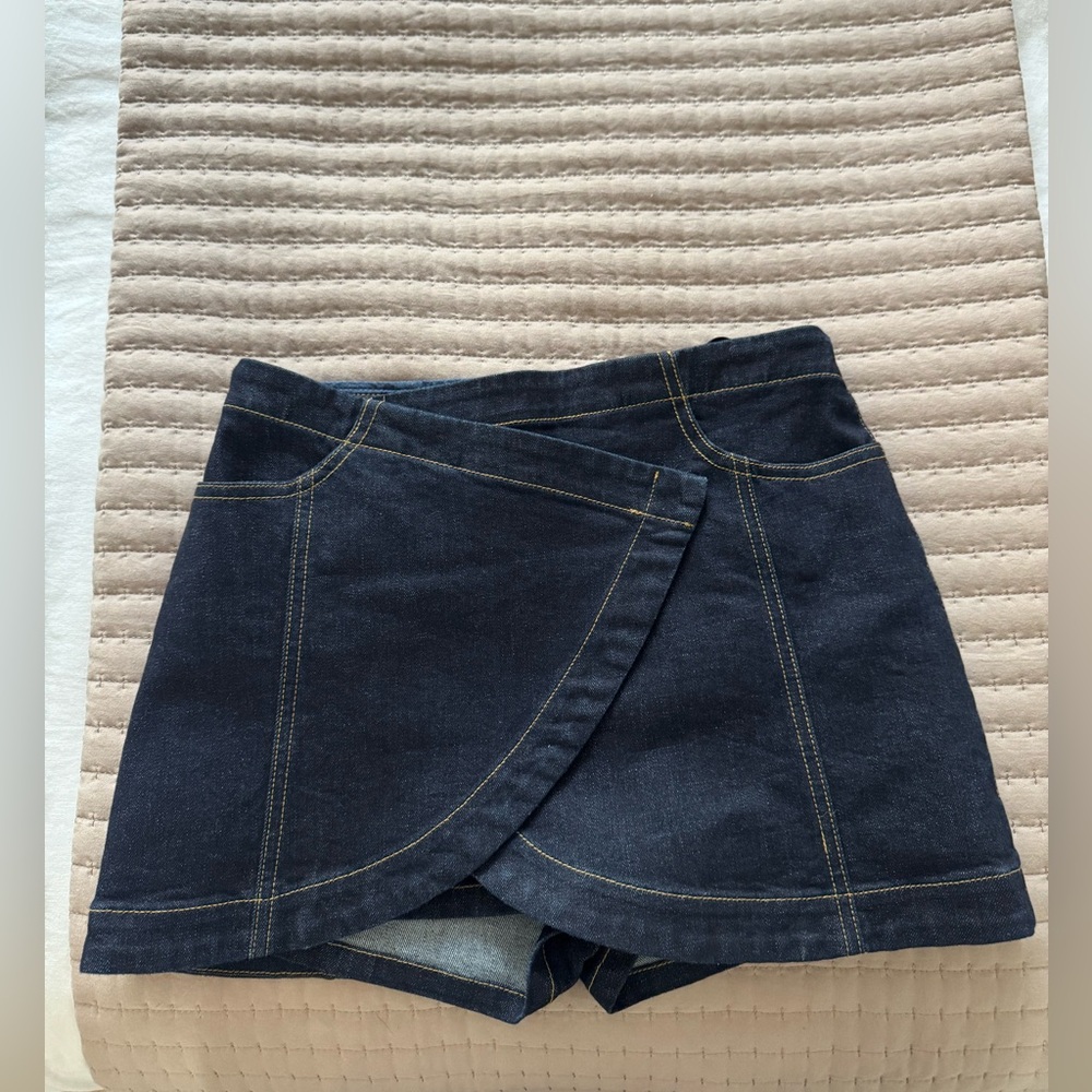SOVERE Denim Wrap Skort